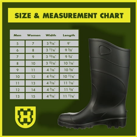 Easy USA Mens Knee High Four-Season Rain//Work Boots Adults